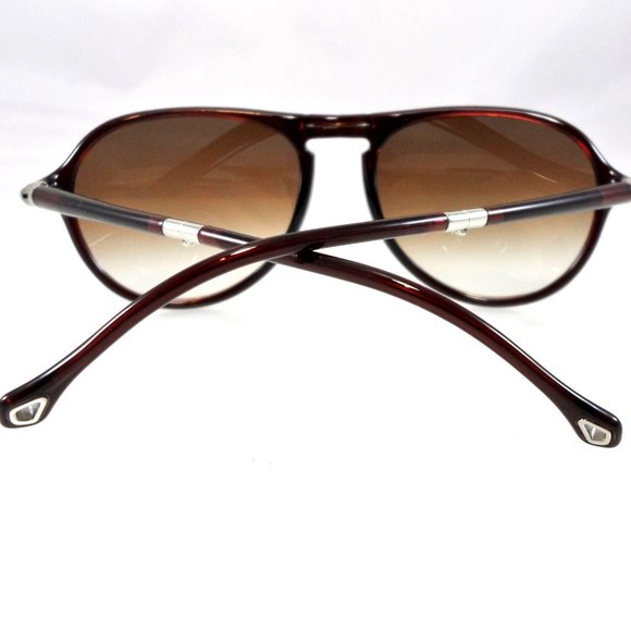 🎁FATHERS DAY ERMENEGILDO ZEGNA Foldable Aviator Gradient Brown Lens Sunglasses - Picture 13 of 16